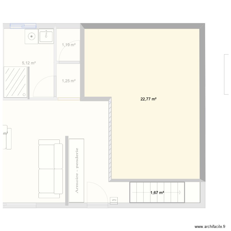 leran mezza. Plan de 8 pièces et 100 m2