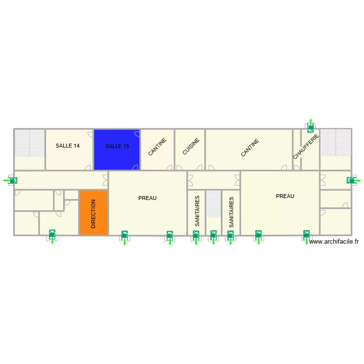 BREDENARDE REZ DE CHAUSSEE. Plan de 