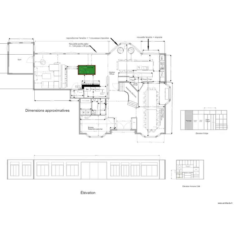 cuisine ilot plan maison garde de robe. Plan de 