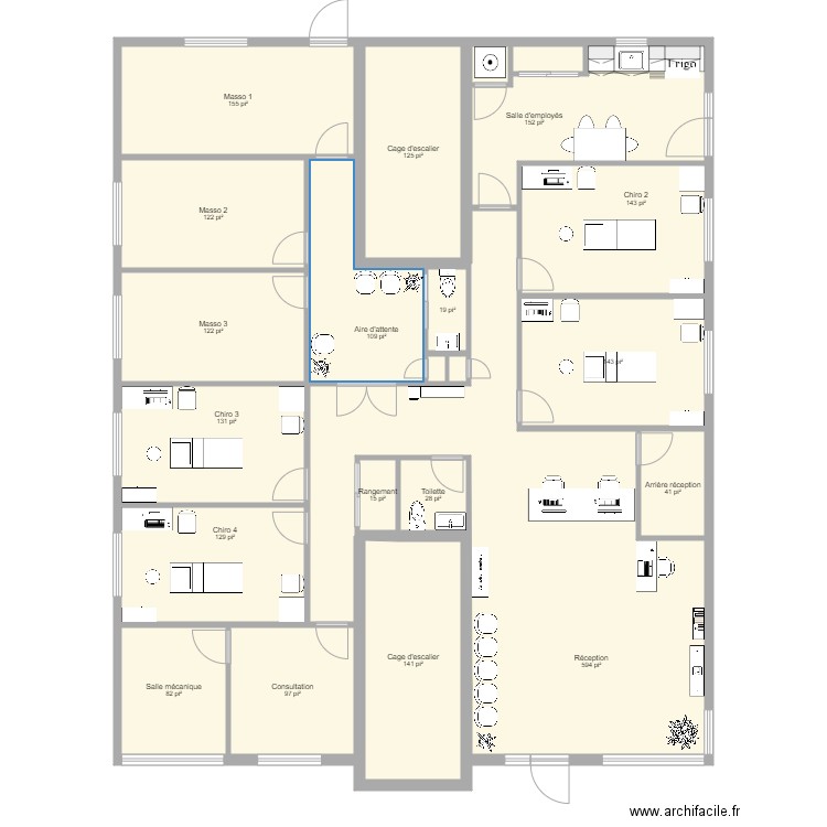 Clinique Maison Myre porte avant 5. Plan de 0 pièce et 0 m2