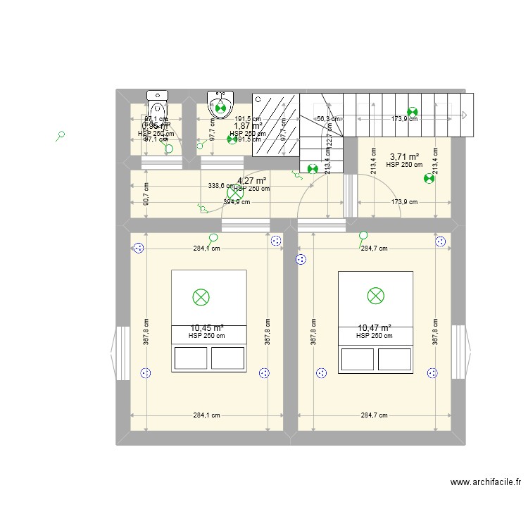 plan à construire. Plan de 6 pièces et 32 m2