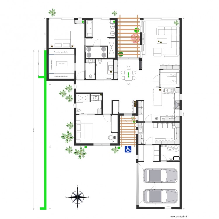 18 avril maison seule tout aligné. Plan de 0 pièce et 0 m2