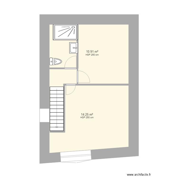 marennes2 ETAGE salle de bain 2 ESSAIS. Plan de 0 pièce et 0 m2