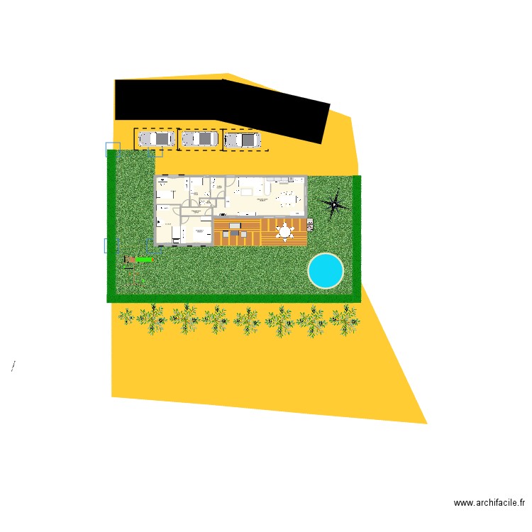 Maison sur terrain. Plan de 0 pièce et 0 m2