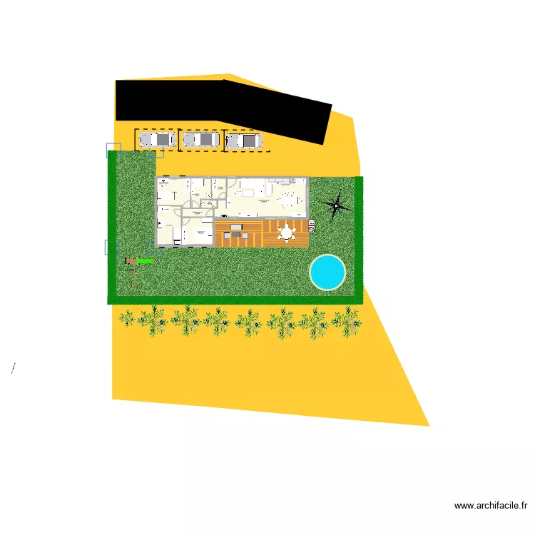 Maison sur terrain. Plan de Maison sur terrain. Plan de