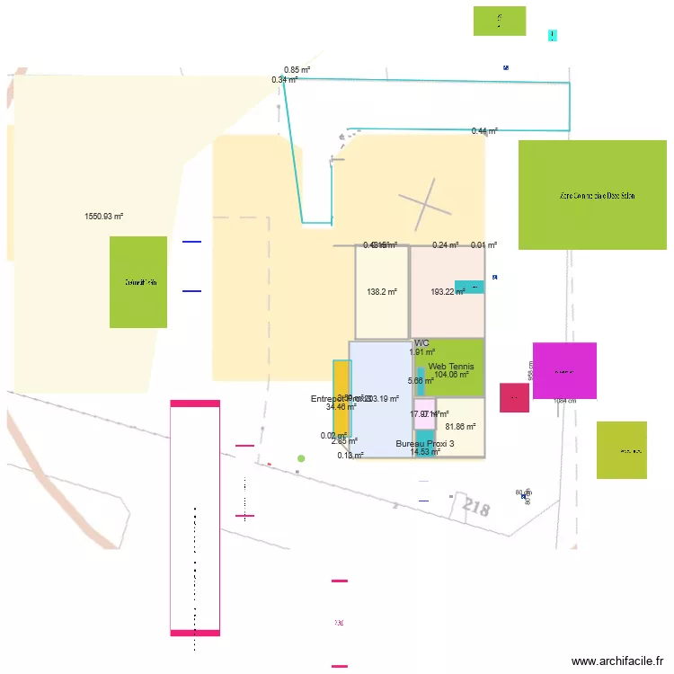 SCI totale Impot Foncier  suite &agrave; un glissement de tous les murs. Plan de 
