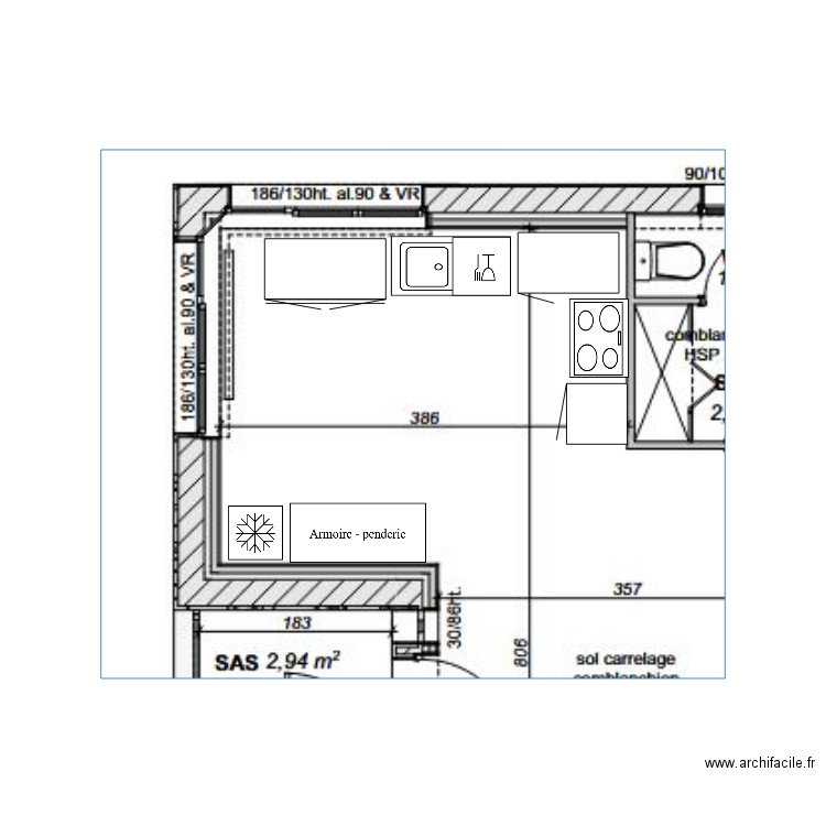 cuisine ploum. Plan de 0 pièce et 0 m2