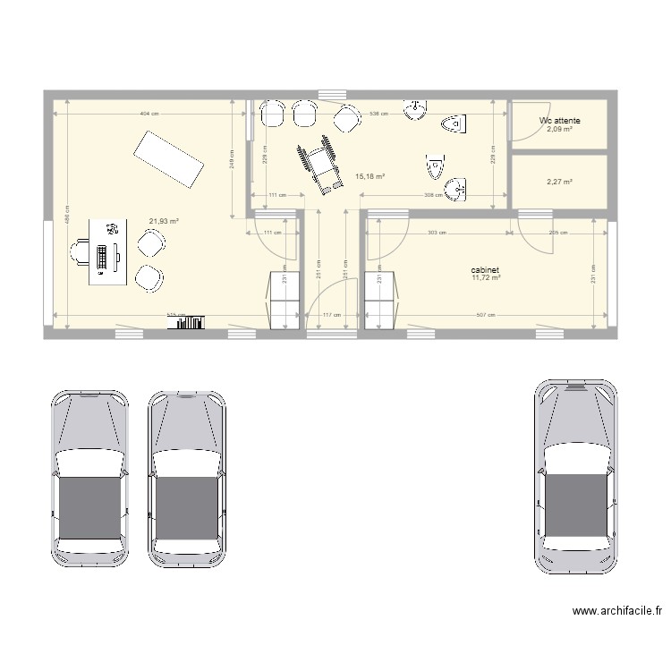 type 6 pro. Plan de 5 pièces et 53 m2