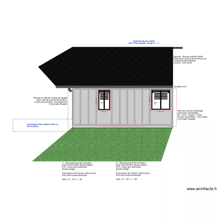 PLAN FACADE - APRES TX - 3. Plan de 