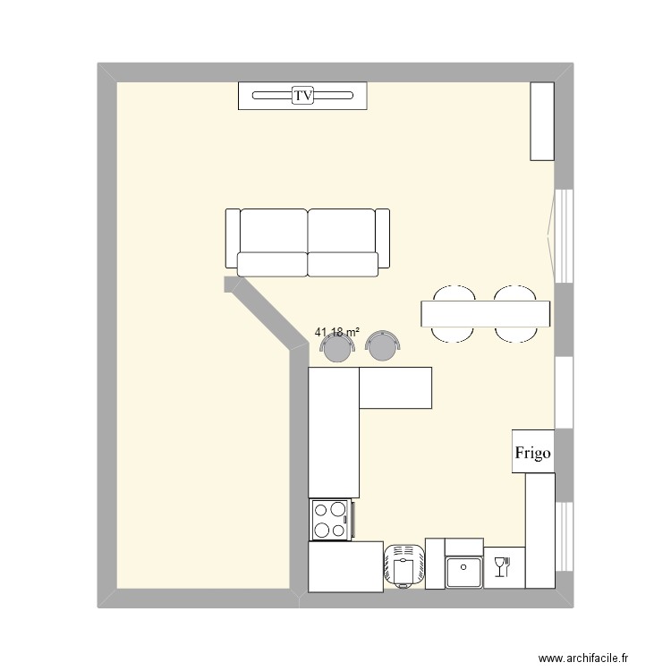 salon. Plan de 0 pièce et 0 m2