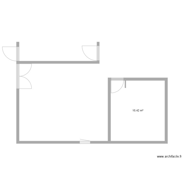 Appartement. Plan de 1 pièce et 10 m2