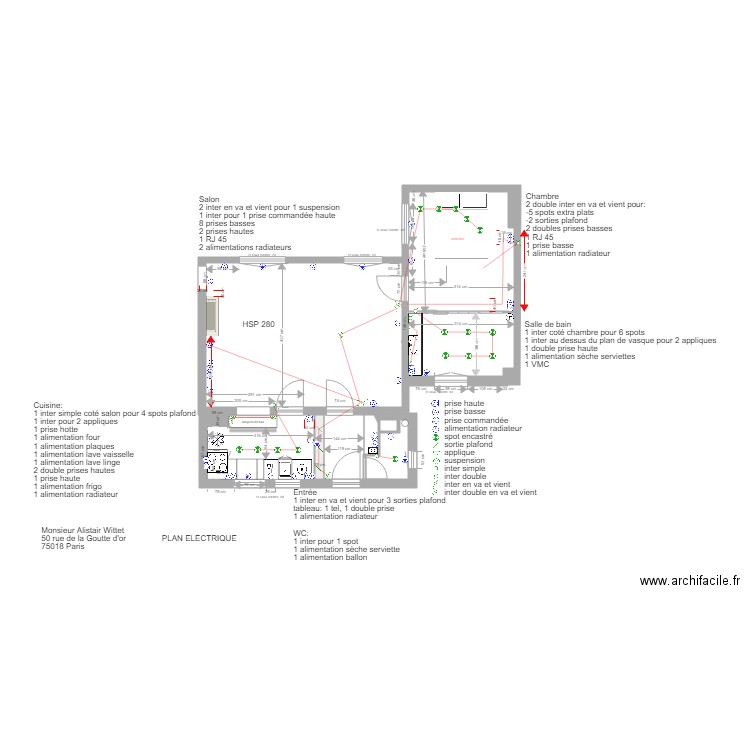 PLAN ALISTAIR  21 juin ELECTRICITE. Plan de 0 pièce et 0 m2