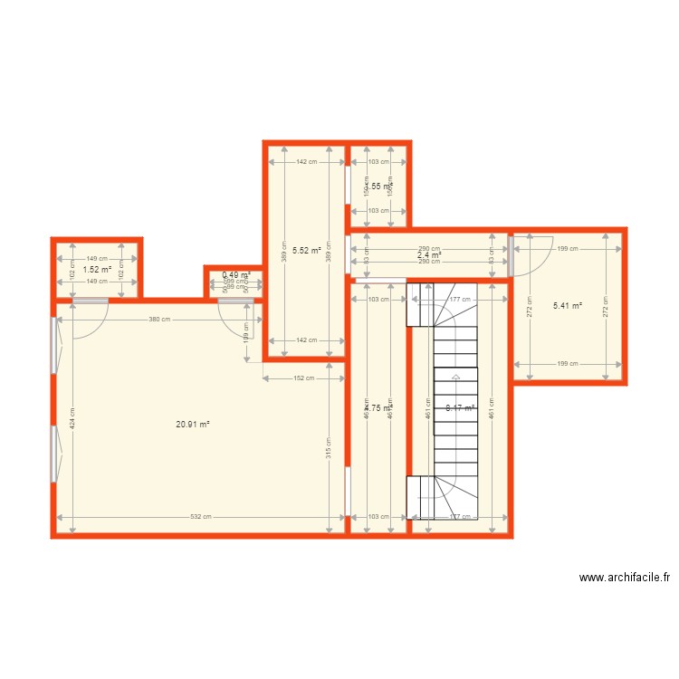 Appartement R1. Plan de 0 pièce et 0 m2