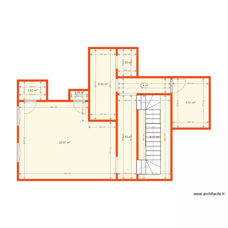 Appartement R1. Plan de 
