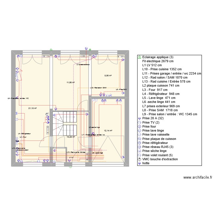 dammartin1. Plan de 5 pièces et 63 m2