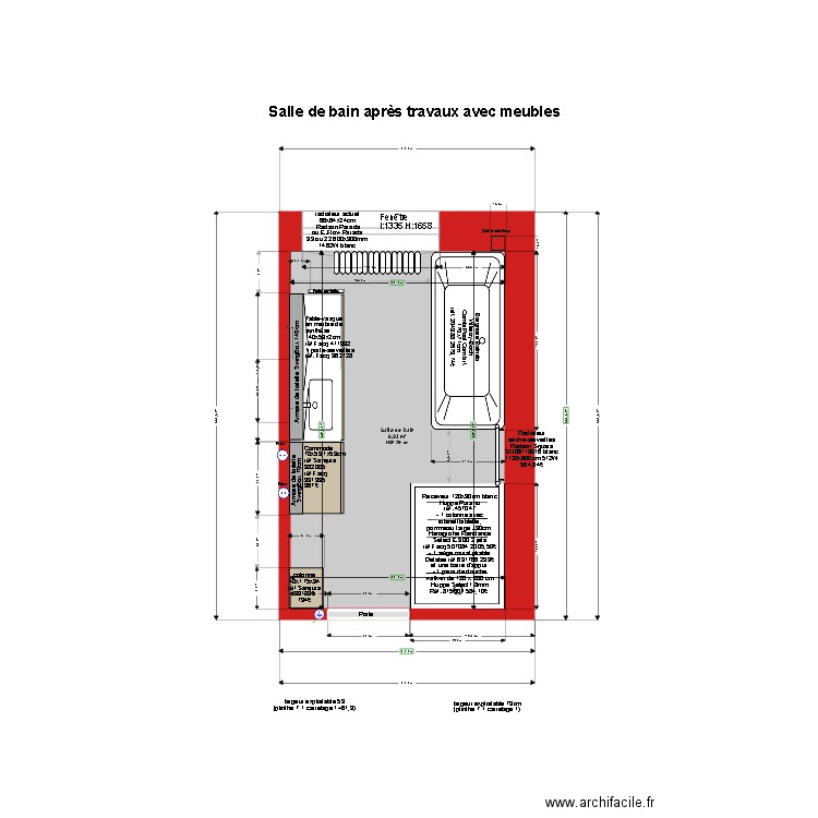 202109052044 salle de bain après travaux avec meubles Sanijura 40cm. Plan de 0 pièce et 0 m2