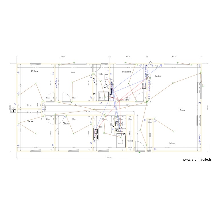 Plan elec plomberie 1. Plan de 0 pièce et 0 m2