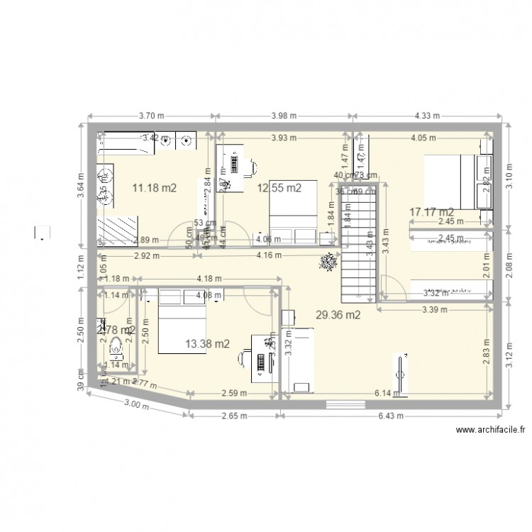 maison Coulans sur Gée étage 1. Plan de 0 pièce et 0 m2