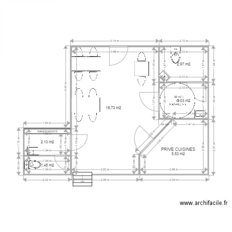 LES CATALPAS RDC PROJET SANITAIRES 1. Plan de 0 pièce et 0 m2