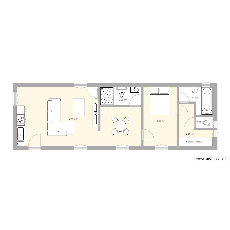 ST PREST YENI 2. Plan de 7 pièces et 51 m2