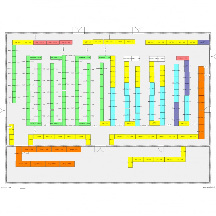 Grand gymnase neufgrange modif  avec nlle tables chs. Plan de 0 pièce et 0 m2