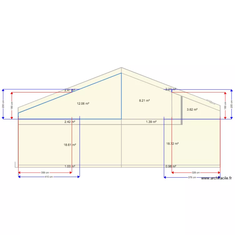 toit &agrave; 2700. Plan de 