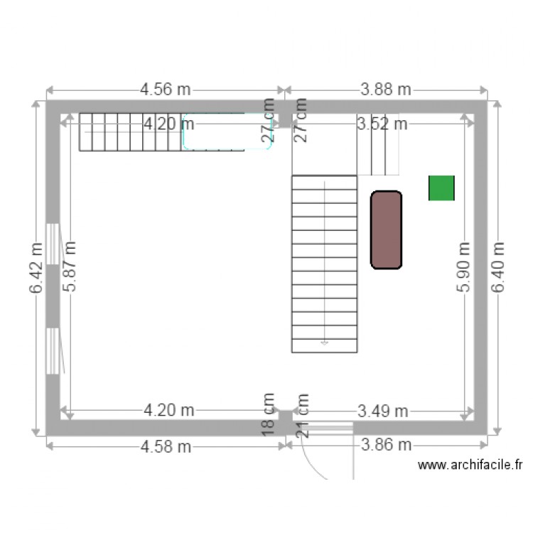 plan brut brunch interieur vierge 3 1e etage. Plan de 0 pièce et 0 m2