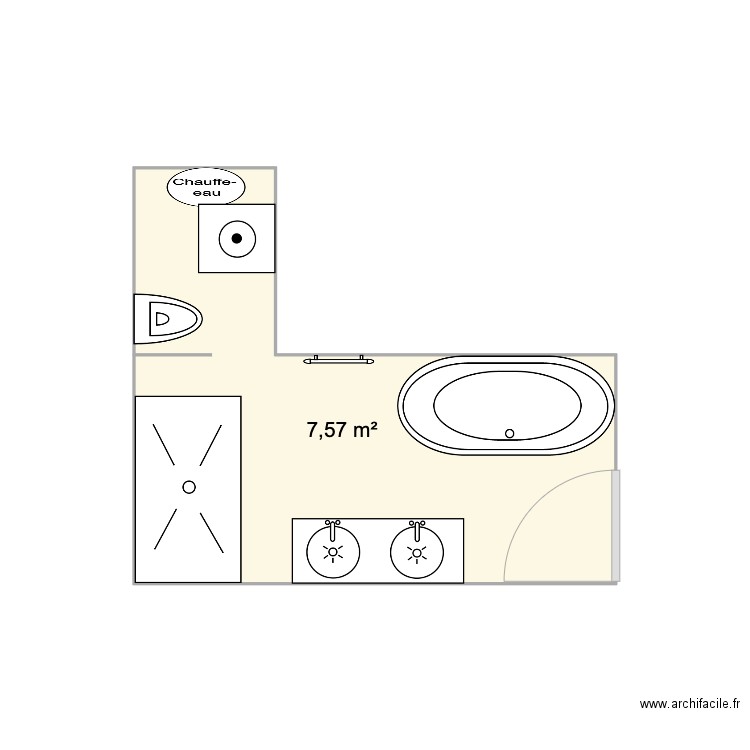 SDB 3. Plan de 0 pièce et 0 m2