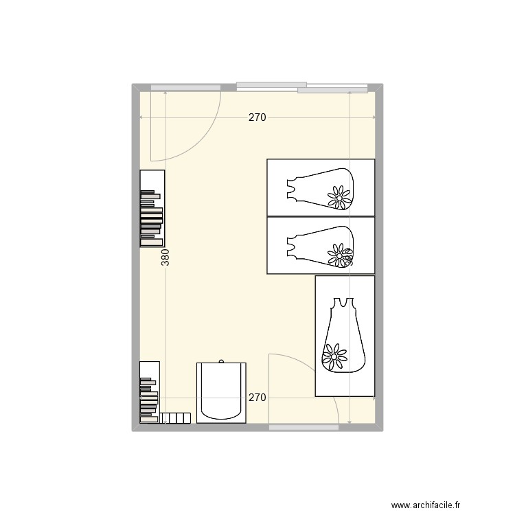 Chambre enfants. Plan de 0 pièce et 0 m2