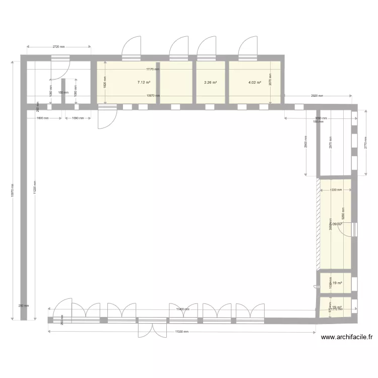 grande salle bruyere. Plan de 