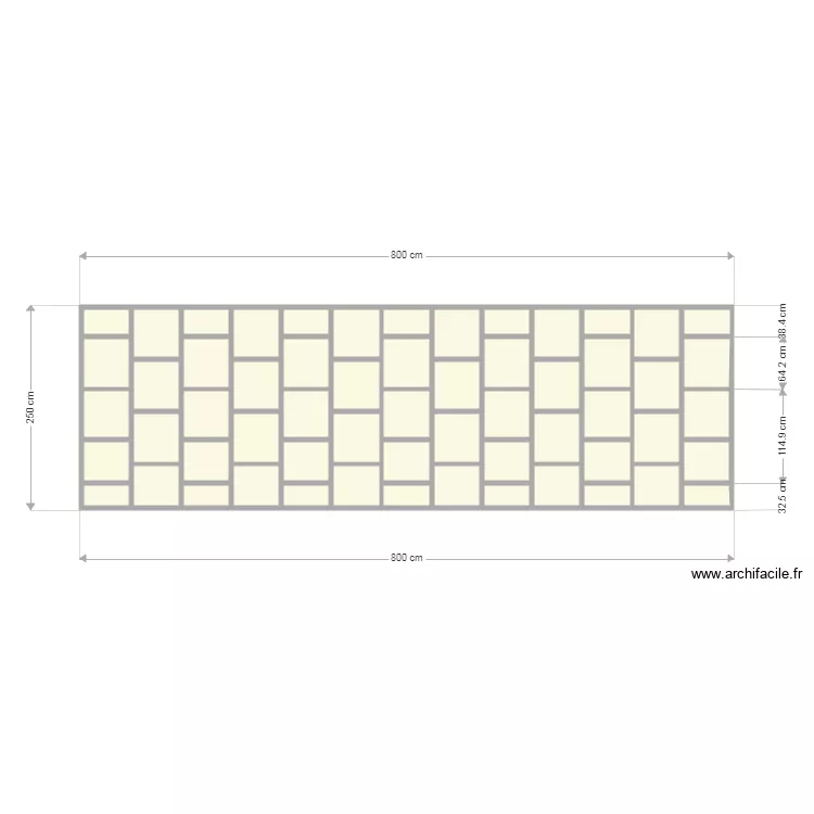 Mur abri bus fond. Plan de 