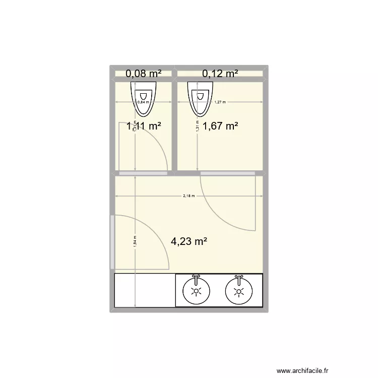 wc accueil laborde saubusse. Plan de 