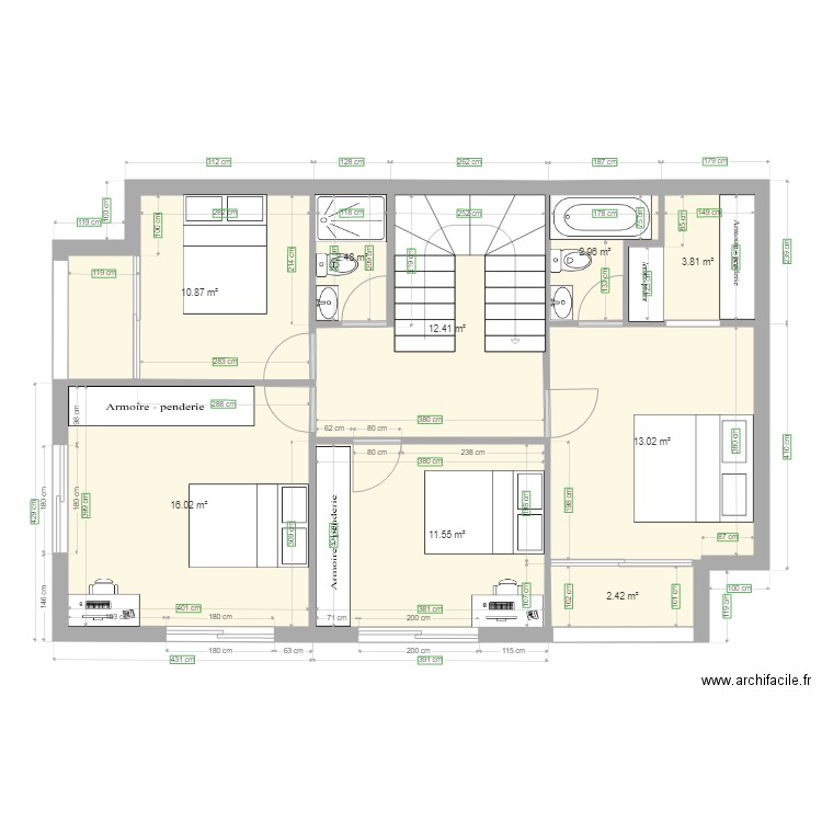 etage B. Plan de 0 pièce et 0 m2