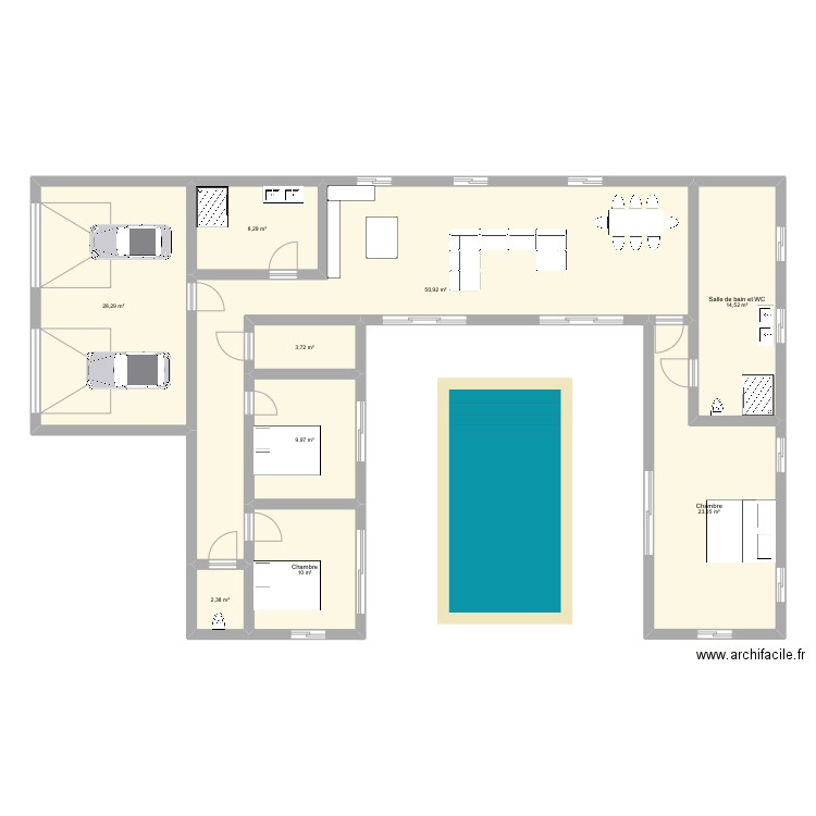 Maison. Plan de 0 pièce et 0 m2