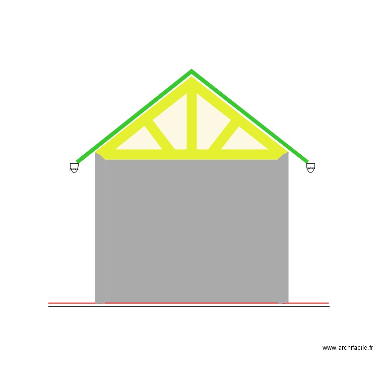 coupe terrain face nord. Plan de 0 pièce et 0 m2