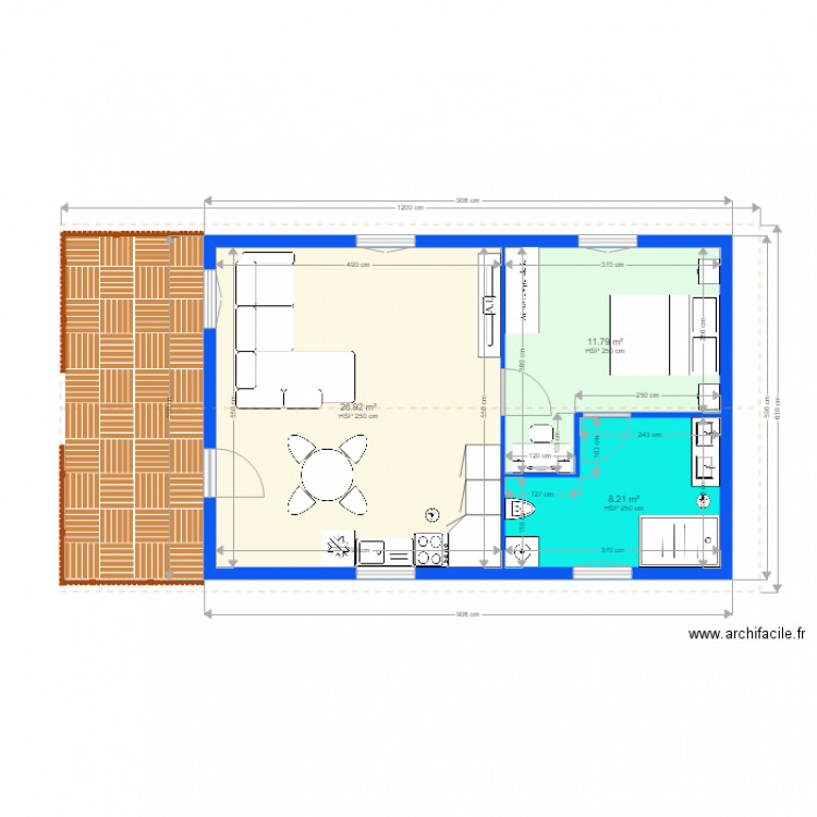 projet maison ossature bois 1. Plan de 0 pièce et 0 m2