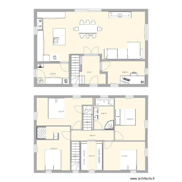 Maison v4 1100x750 Comble. Plan de 0 pièce et 0 m2