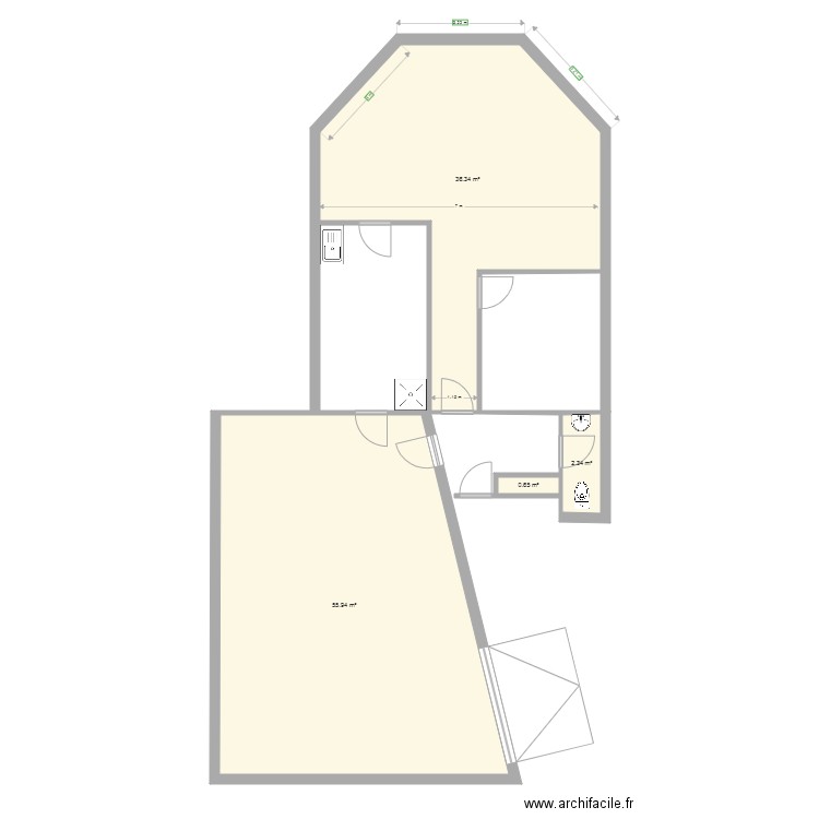 PLAN MAISON DUDOUYT. Plan de 0 pièce et 0 m2