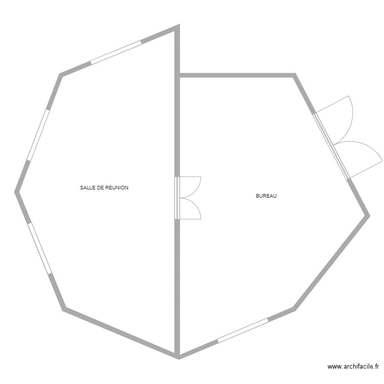 Exo40. Plan de 2 pièces et 262 m2