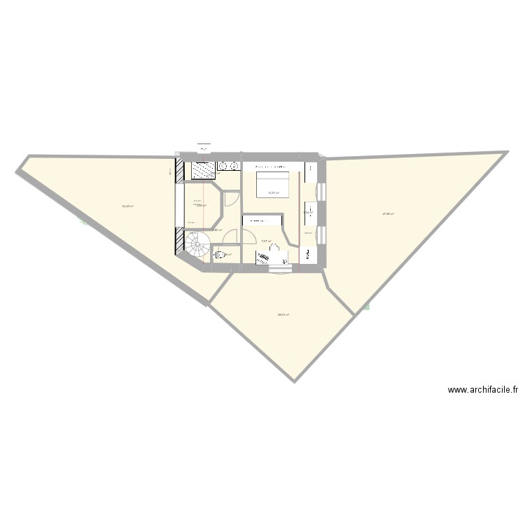 GUERINIERE FINAL rattrappage bureau tentative 3. Plan de 0 pièce et 0 m2