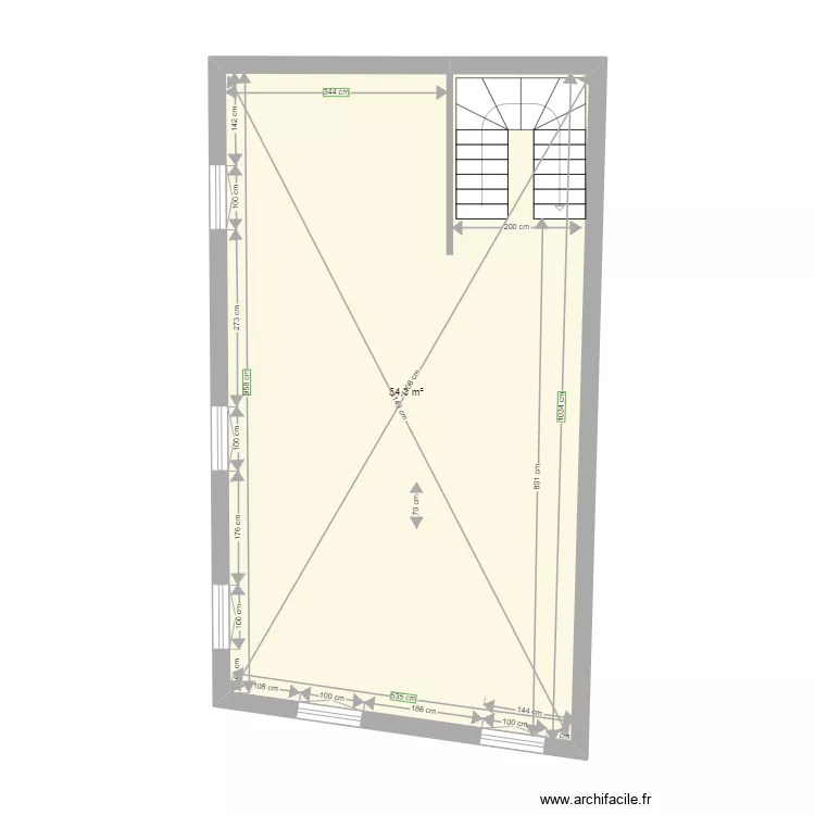 plan boucherie 1 er etage de base. Plan de 