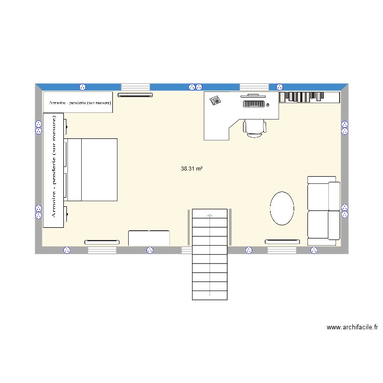 Grenier plan 3. Plan de 0 pièce et 0 m2