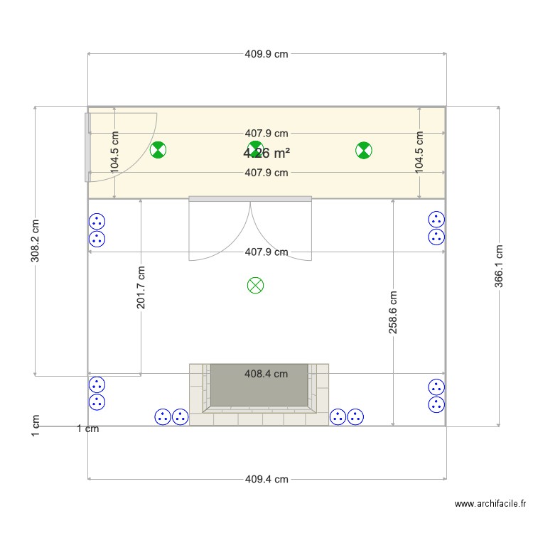 hall. Plan de 0 pièce et 0 m2