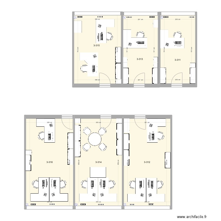 PPP2. Plan de 6 pièces et 114 m2