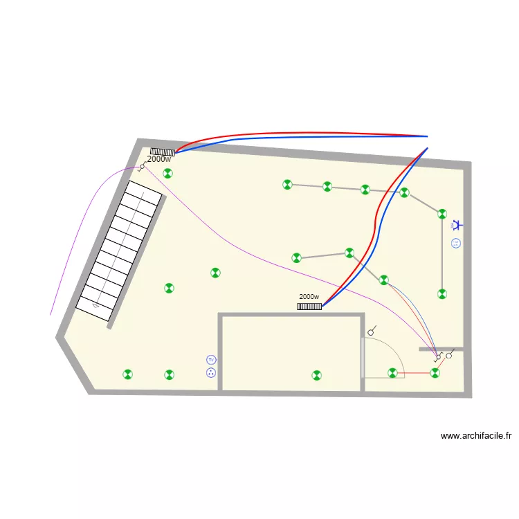 pont scorff rdc. Plan de 