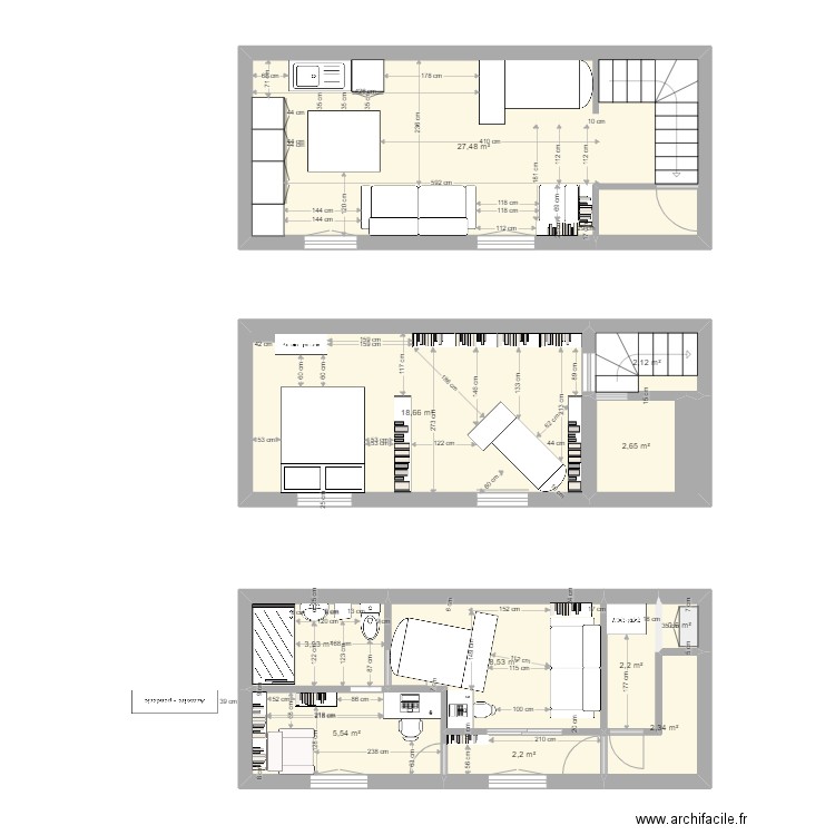 Maison de l'amour/3. Plan de 11 pièces et 76 m2