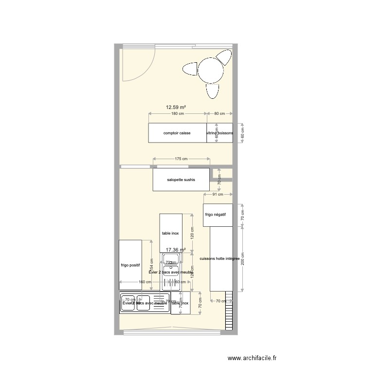 plan sushi bartenheim . Plan de 0 pièce et 0 m2