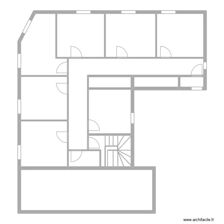 2eme etagehotel apres travaux. Plan de 