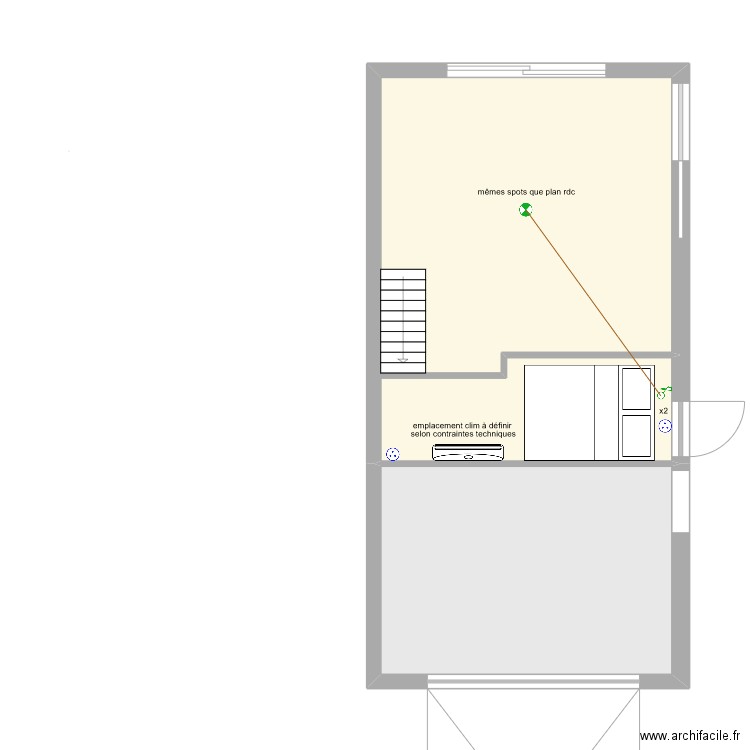 ELEC STUDIO GALTA. Plan de 2 pièces et 36 m2