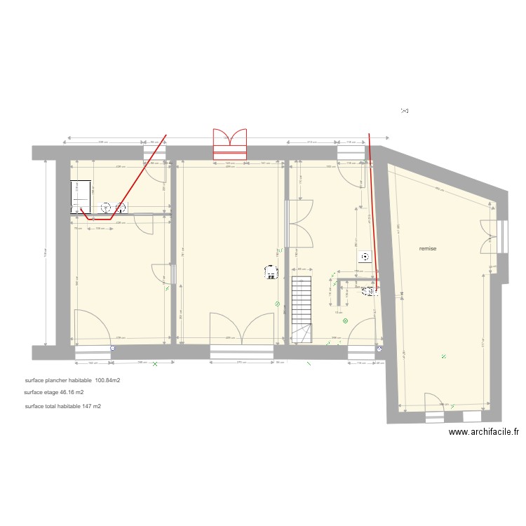 dournazac rez chaussé evacuation. Plan de 0 pièce et 0 m2